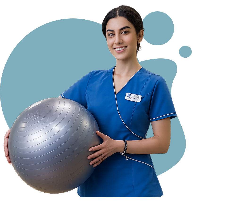 Fisioterapeuta sorrindo